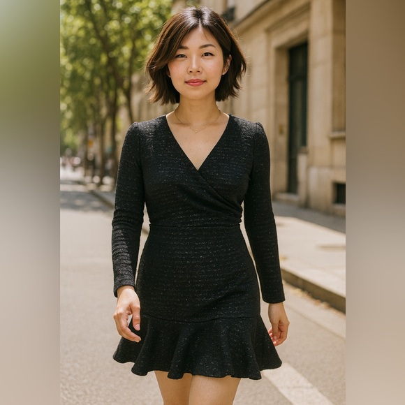 Romantic & Luxury Dresses & Skirts - NWT Romantic & Luxury Chic Line Tinsel Holiday Dress